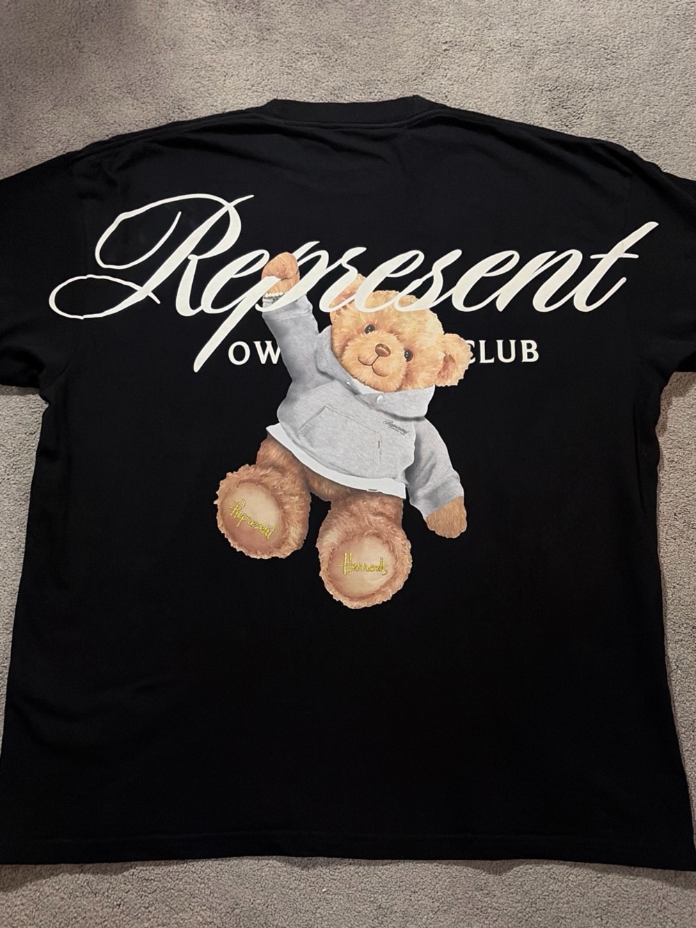 Represent Black Teddy Graphic Short Sleeve Tee